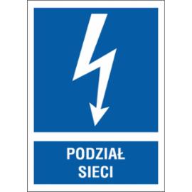 ZZ-9EIA - Znak elektryczny Podział sieci. - 105X148-74X105