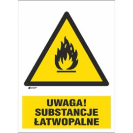 ZZ-152CH1 - Oznakowanie substancji chemicznych Niebezpieczeństwo pożaru. Materiały łatwo zapalne - 220x300