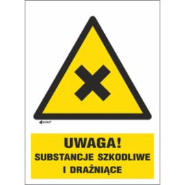 ZZ-154CH1 - Oznakowanie substancji chemicznych Ostrzeżenie przed substancjami szkodliwymi i drażniącymi - 220x300