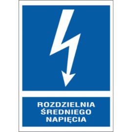 ZZ-16EIA - Znak elektryczny Rozdzielnia średniego napięcia. - 105X148-74X105