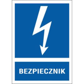 ZZ-19EIA - Znak elektryczny Bezpiecznik. - 105X148-74X105