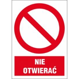 ZZ-1Z-3 - Znak BHP Nie otwierać - 220x300