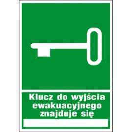 ZZ-22E - Znak ewakuacyjny Klucz do wyjścia ewakuacyjnego - 150x205-200x300