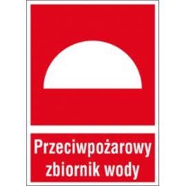 ZZ-22P - Znak ochrony PPOŻ Przeciwpożarowy zbiornik wody - 150x205-200x300