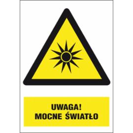 ZZ-31O-1 - Znak BHP Uwaga mocne światło - 220x300