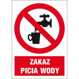 ZZ-3Z-1 - Znak BHP Zakaz picia wody - 220x300