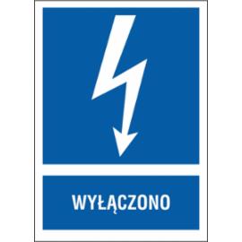 ZZ-4EIA - Znak elektryczny Wyłączono. - 105X148-74X105