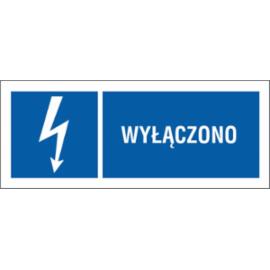 ZZ-4EIB - Znak elektryczny Wyłączono. - 74X210
