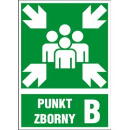 ZZ-55E - Znak ewakuacyjny Punkt zborny B - 150x205-200x300