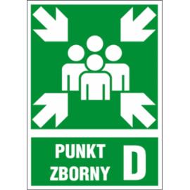 ZZ-57E - Znak ewakuacyjny Punkt zborny D - 150x205-200x300