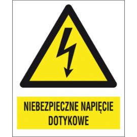 ZZ-6EOA - Znak elektryczny Niebezpieczne napięcie dotykowe. - 105X148-74X105