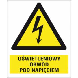 ZZ-8EOA - Znak elektryczny Oświetleniowy obwód pod napięciem. - 105X148-74X105