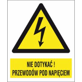 ZZ-9EOA - Znak elektryczny Nie dotykać przewód pod napięciem. - 105X148-74X105
