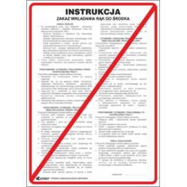 ZZ-P015-1 - Znak ochrony PPOŻ. „Zakaz wkładania rąk do środka” - 200x300