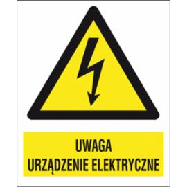 ZZ-10EOA - Znak elektryczny Uwaga urządzenie elektryczne. - 105X148-74X105