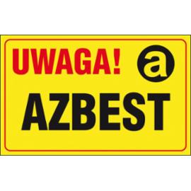 ZZ-133CH - Oznakowanie substancji chemicznych Uwaga! Azbest - 250x350