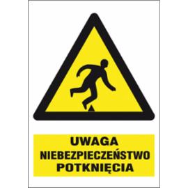 ZZ-14O-1 - Znak BHP Uwaga niebezpieczeństwo potknięcia - 220x300