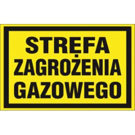 ZZ-15G - Znak gazowniczy Strefa zagrożenia gazowego - 250x350