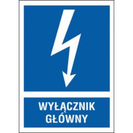 ZZ-1EIA - Znak elektryczny Wyłącznik główny. - 105X148-74X105