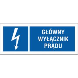 ZZ-20EIB - Znak elektryczny Główny wyłącznik prądu - 74X210
