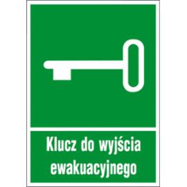 ZZ-21E - Znak ewakuacyjny Klucz do wyjścia ewakuacyjnego - 150x205-200x300