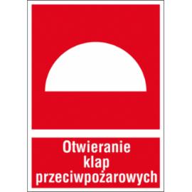 ZZ-25P - Znak ochrony PPOŻ Miejsce otwierania klap przeciwpożarowych - 150x205-200x300
