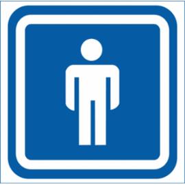 ZZ-64 - Znak Oznaczenie WC męski - 100X100-150X150