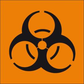 ZZ-130CH - Oznakowanie substancji chemicznych Substancja stwarzająca zagrożenie biologiczne - 100x100-50x50