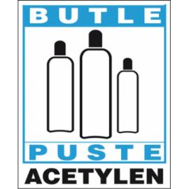 ZZ-26G - Znak gazowniczy Butle Puste ACETYLEN - 150x205