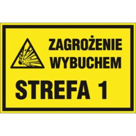 ZZ-4G - Znak gazowniczy Zagrożenie wybuchem Strefa 1 - 200x300