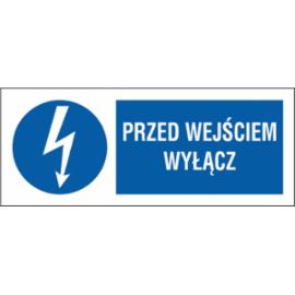 ZZ-6ENB - Znak elektryczny Przed wejściem wyłącz. - 74X210