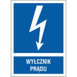 ZZ-8EIA - Znak elektryczny Wyłącznik prądu. - 105X148-74X105