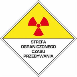 ZZ-10PO - Oznakowanie promieniowania Strefa ograniczonego czasu przebywania - 230x230
