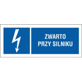 ZZ-12EIB - Znak elektryczny Zwarto przy silniku. - 74X210