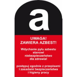 ZZ-131CH - Oznakowanie substancji chemicznych Uwaga! Zawiera Azbest - 74x105