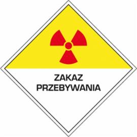 ZZ-1PO - Oznakowanie promieniowania Zakaz przebywania - 230x230