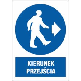 ZZ-21N-1 - Znak BHP Kierunek przejścia - 220x300