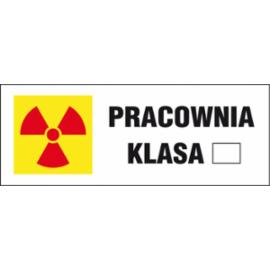ZZ-2PR - Oznakowanie promieniowania jonizującego „Pracownia klasa… - 100x250