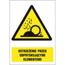 ZZ-34O-1 - Znak BHP Ostrzeżenie przed odpryskującymi elementami - 220x300