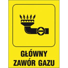 ZZ-36G - Znak gazowniczy Główny zawór gazu - 150x205