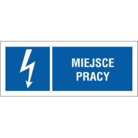 ZZ-5EIB - Znak elektryczny Miejsce pracy. - 74X210