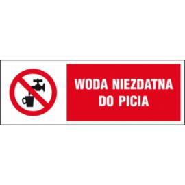 ZZ-6KL - Znak klęski żywiołowe Woda niezdatna do picia - 100x300-150x450