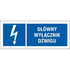 ZZ-7EIB - Znak elektryczny Główny wyłącznik prądu. - 74X210