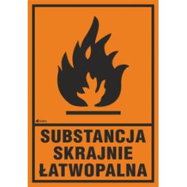 ZZ-128CH1 - Oznakowanie substancji chemicznych Substancja skrajnie łatwopalna - 200x300