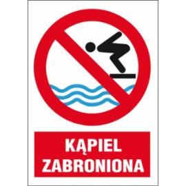 ZZ-12Z-1 - Znak BHP Kąpiel zabroniona - 220x300