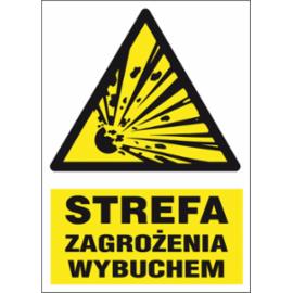 ZZ-16P-4 - Znak ochrony PPOŻ Strefa zagrożenia wybuchem - 220x300