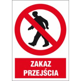 ZZ-2Z-2 - Znak BHP Zakaz przejścia - 220x300