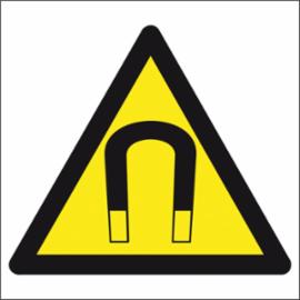 ZZ-8O - Znak BHP Ostrzeżenie przed silnym polem magnetycznym - 200x200