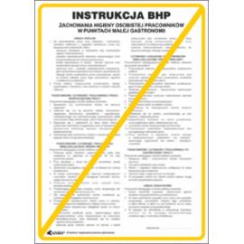 ZZ-IBG20 - Instrukcja BHP i PPOŻ BHP zachowania higieny osobistej pracowników w punktach małej gastronomii - 250x350