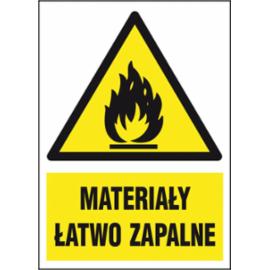 ZZ-14P-1 - Znak ochrony PPOŻ Materiały łatwopalne - 220x300
